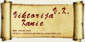Viktorija Kanić vizit kartica